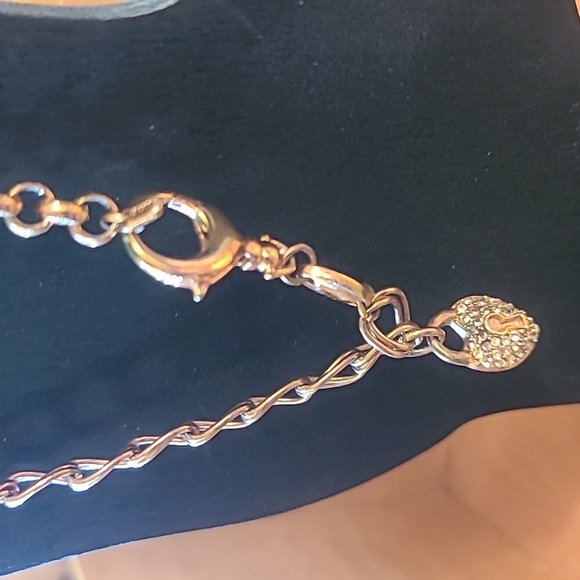 Fossil bracelet gold coloring with heart charm - Picture 3 of 6